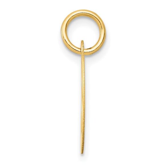 10k Yellow Gold Small Fancy Script Initial O Charm - Picture 2 of 3
